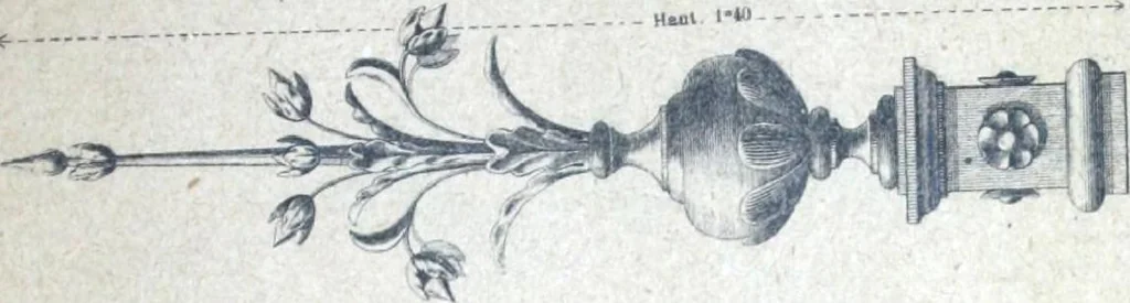 An illustration from Fabrique d'ornements en zinc : cuivre, plomb, tole, pour le batiment : execution d'apres dessins, 1910, leaf 66