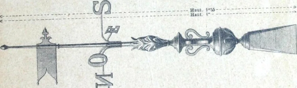 An illustration from Fabrique d'ornements en zinc : cuivre, plomb, tole, pour le batiment : execution d'apres dessins, 1910, leaf 66