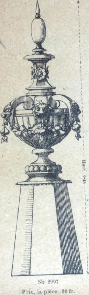 An illustration from Fabrique d'ornements en zinc : cuivre, plomb, tole, pour le batiment : execution d'apres dessins, 1910, leaf 66