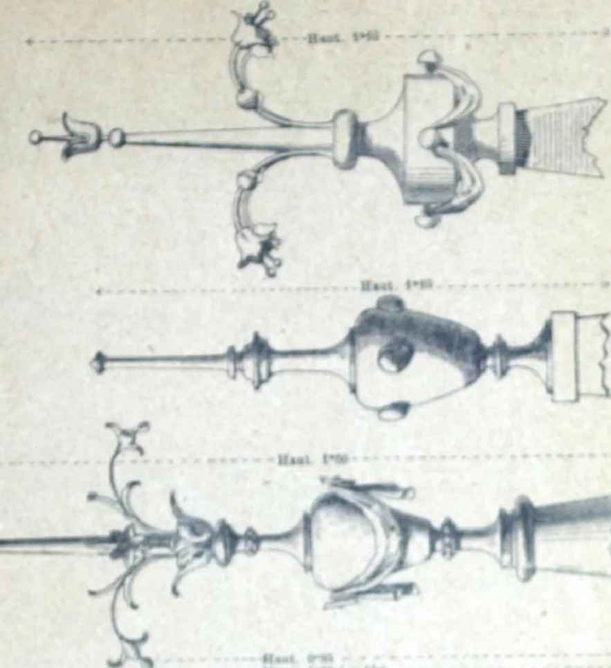An illustration from Fabrique d'ornements en zinc : cuivre, plomb, tole, pour le batiment : execution d'apres dessins, 1910, leaf 68