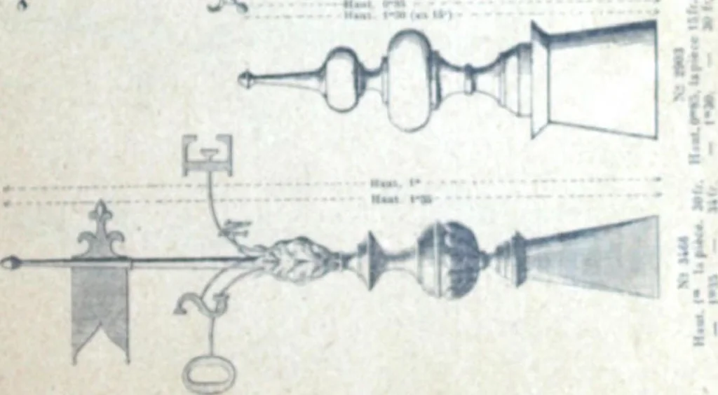 An illustration from Fabrique d'ornements en zinc : cuivre, plomb, tole, pour le batiment : execution d'apres dessins, 1910, leaf 68