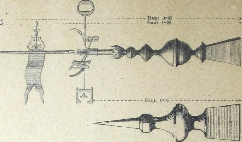 An illustration from Fabrique d'ornements en zinc : cuivre, plomb, tole, pour le batiment : execution d'apres dessins, 1910, leaf 69