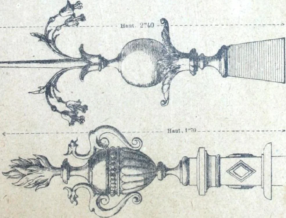 An illustration from Fabrique d'ornements en zinc : cuivre, plomb, tole, pour le batiment : execution d'apres dessins, 1910, leaf 70