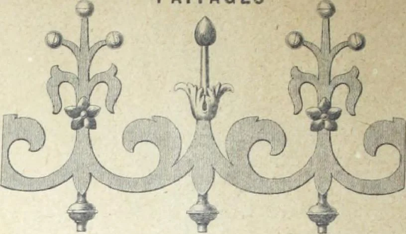 An illustration from Fabrique d'ornements en zinc : cuivre, plomb, tole, pour le batiment : execution d'apres dessins, 1910, leaf 85