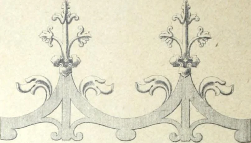 An illustration from Fabrique d'ornements en zinc : cuivre, plomb, tole, pour le batiment : execution d'apres dessins, 1910, leaf 85