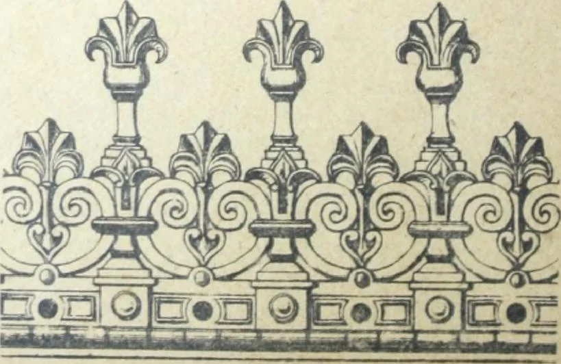 An illustration from Fabrique d'ornements en zinc : cuivre, plomb, tole, pour le batiment : execution d'apres dessins, 1910, leaf 85