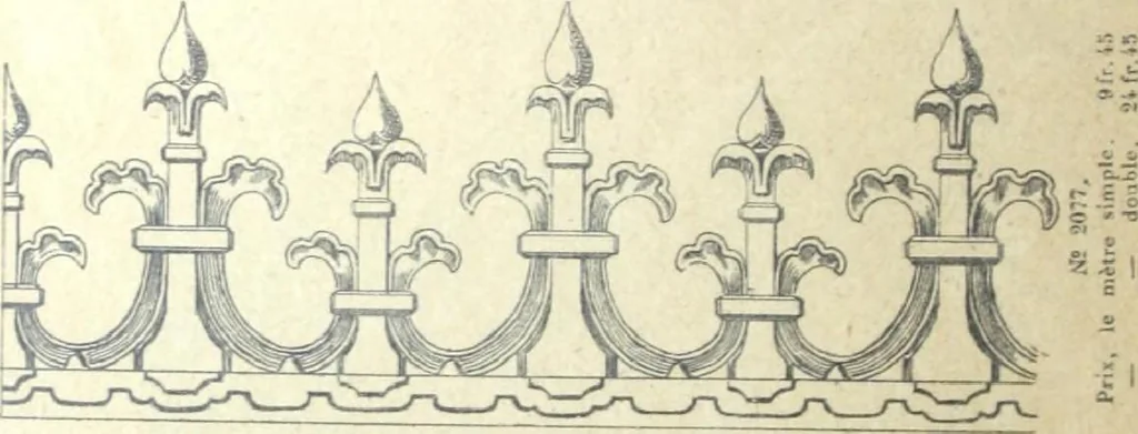 An illustration from Fabrique d'ornements en zinc : cuivre, plomb, tole, pour le batiment : execution d'apres dessins, 1910, leaf 87