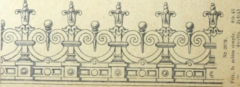 An illustration from Fabrique d'ornements en zinc : cuivre, plomb, tole, pour le batiment : execution d'apres dessins, 1910, leaf 87