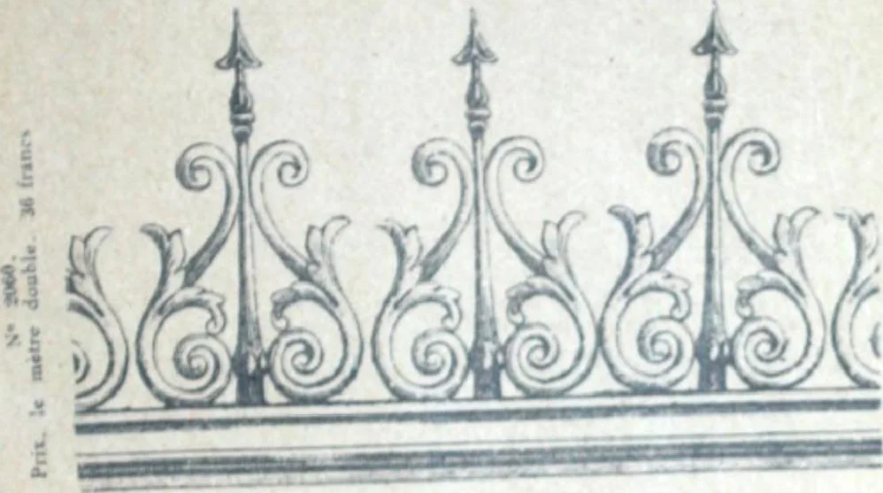 An illustration from Fabrique d'ornements en zinc : cuivre, plomb, tole, pour le batiment : execution d'apres dessins, 1910, leaf 88