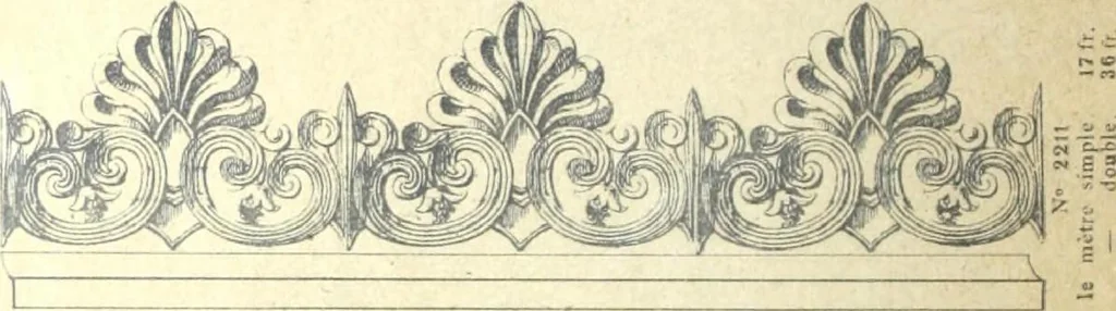 An illustration from Fabrique d'ornements en zinc : cuivre, plomb, tole, pour le batiment : execution d'apres dessins, 1910, leaf 91