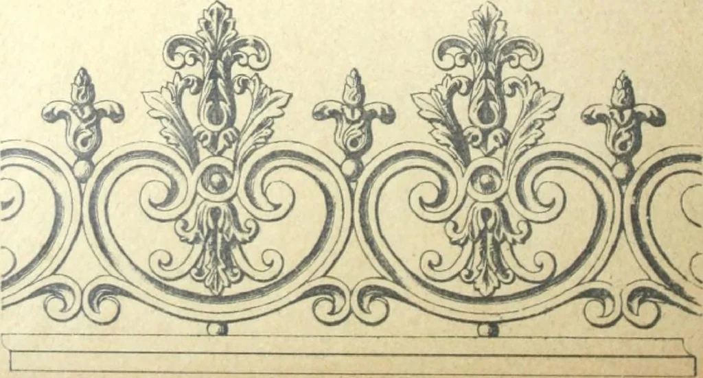 An illustration from Fabrique d'ornements en zinc : cuivre, plomb, tole, pour le batiment : execution d'apres dessins, 1910, leaf 91