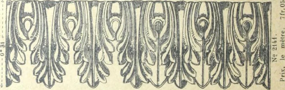 An illustration from Fabrique d'ornements en zinc : cuivre, plomb, tole, pour le batiment : execution d'apres dessins, 1910, leaf 99