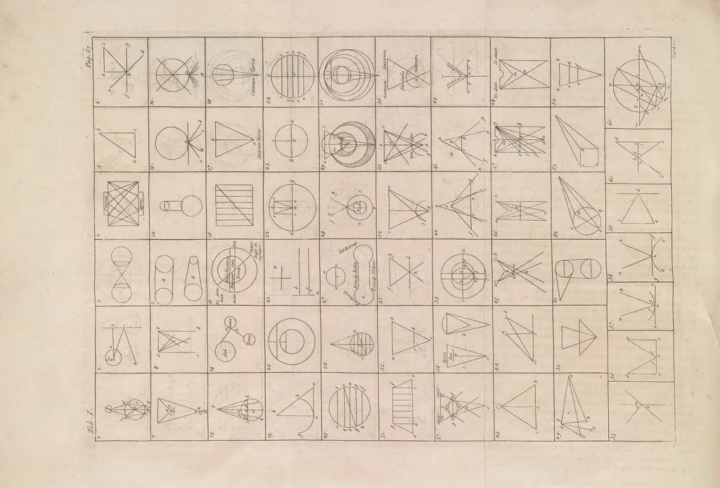 An illustration from Fratris Rogeri Bacon, Ordinis Minorum, Opus majus ad Clementem Quartum, Pontificem Romanum, 1733, leaf 104