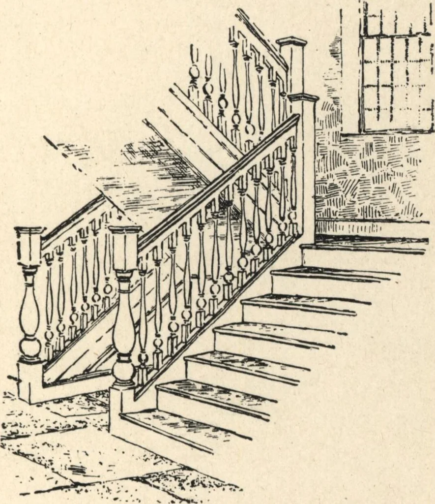 An illustration from Common-sense stair building and handrailing, 1903, leaf 154