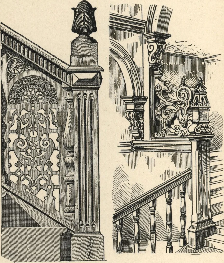 An illustration from Common-sense stair building and handrailing, 1903, leaf 161