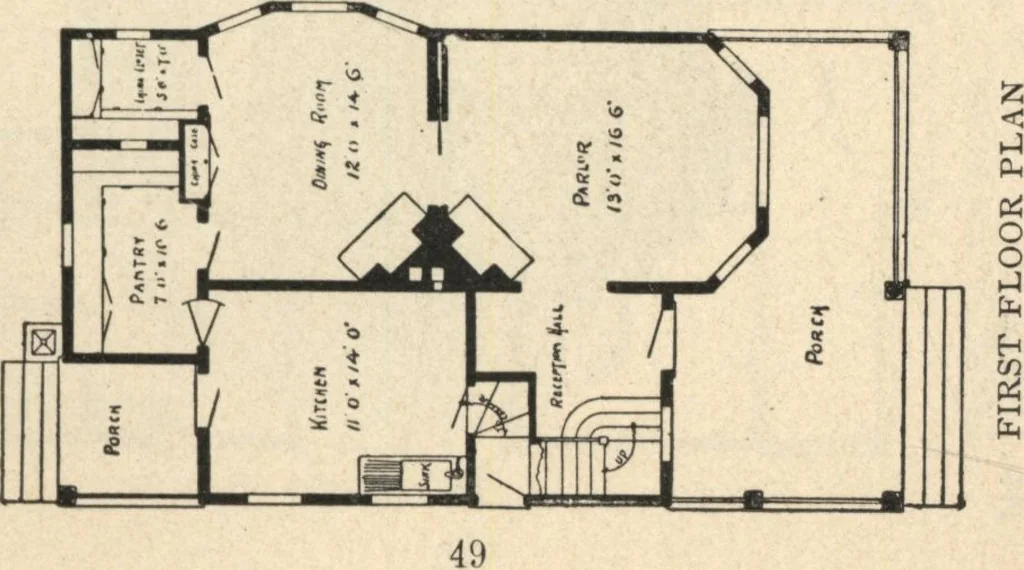 An illustration from Common-sense stair building and handrailing, 1903, leaf 250
