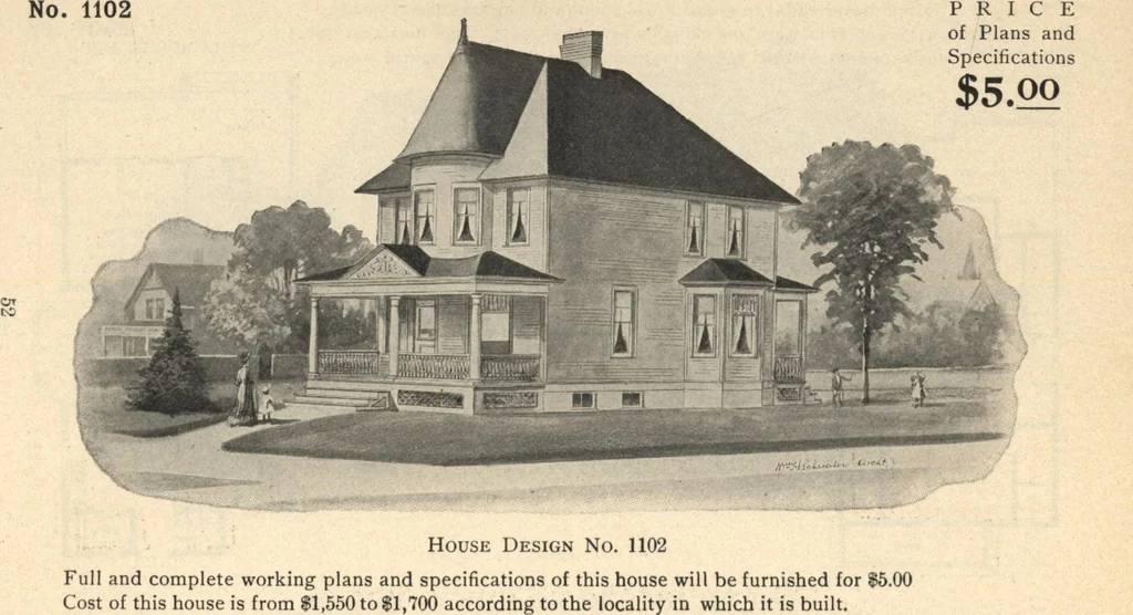 An illustration from Common-sense stair building and handrailing, 1903, leaf 253