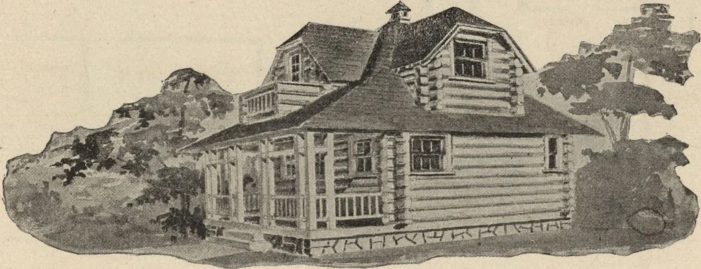 An illustration from Modern house building: perspective views and floor plans of fifty low and medium priced houses, 1905, leaf 111