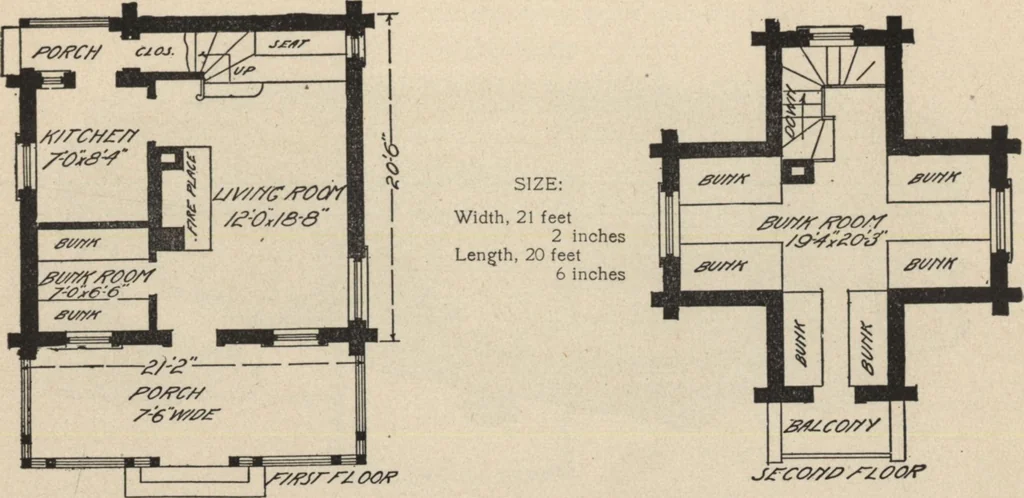 An illustration from Modern house building: perspective views and floor plans of fifty low and medium priced houses, 1905, leaf 112