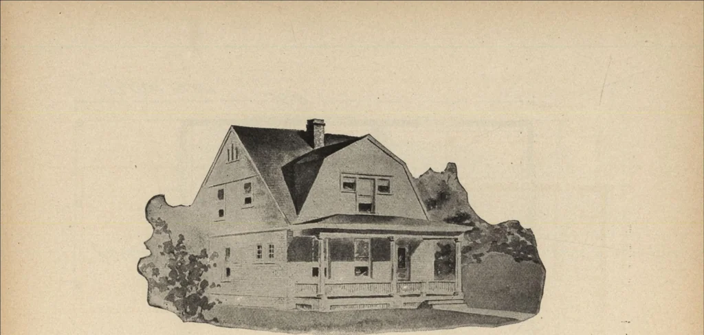 An illustration from Modern house building: perspective views and floor plans of fifty low and medium priced houses, 1905, leaf 119