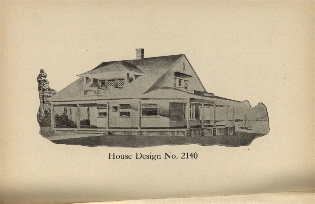 An illustration from Modern house building: perspective views and floor plans of fifty low and medium priced houses, 1905, leaf 131