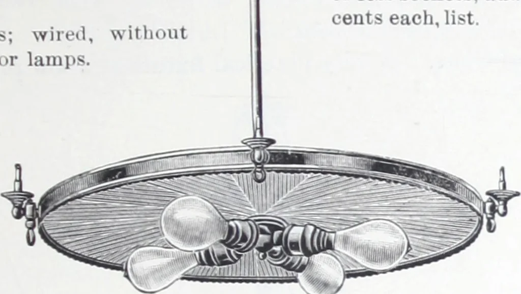 An illustration from Frink's patent reflectors for electric and combination fixtures : for lighting churches, halls, banks ..., 1898, leaf 14