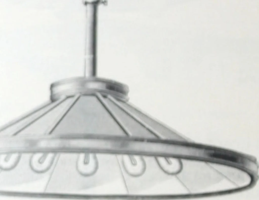 An illustration from Frink's patent reflectors for electric and combination fixtures : for lighting churches, halls, banks ..., 1898, leaf 15
