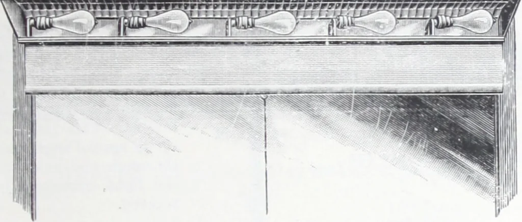 An illustration from Frink's patent reflectors for electric and combination fixtures : for lighting churches, halls, banks ..., 1898, leaf 18
