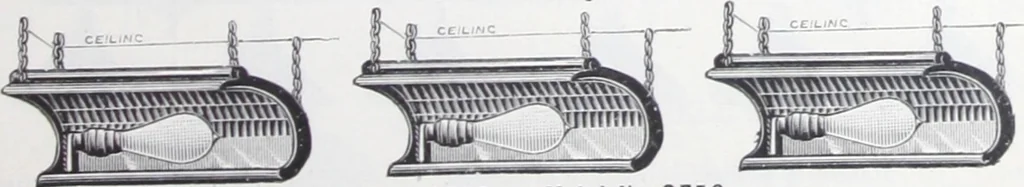 An illustration from Frink's patent reflectors for electric and combination fixtures : for lighting churches, halls, banks ..., 1898, leaf 18