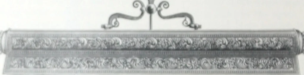 An illustration from Frink's patent reflectors for electric and combination fixtures : for lighting churches, halls, banks ..., 1898, leaf 19