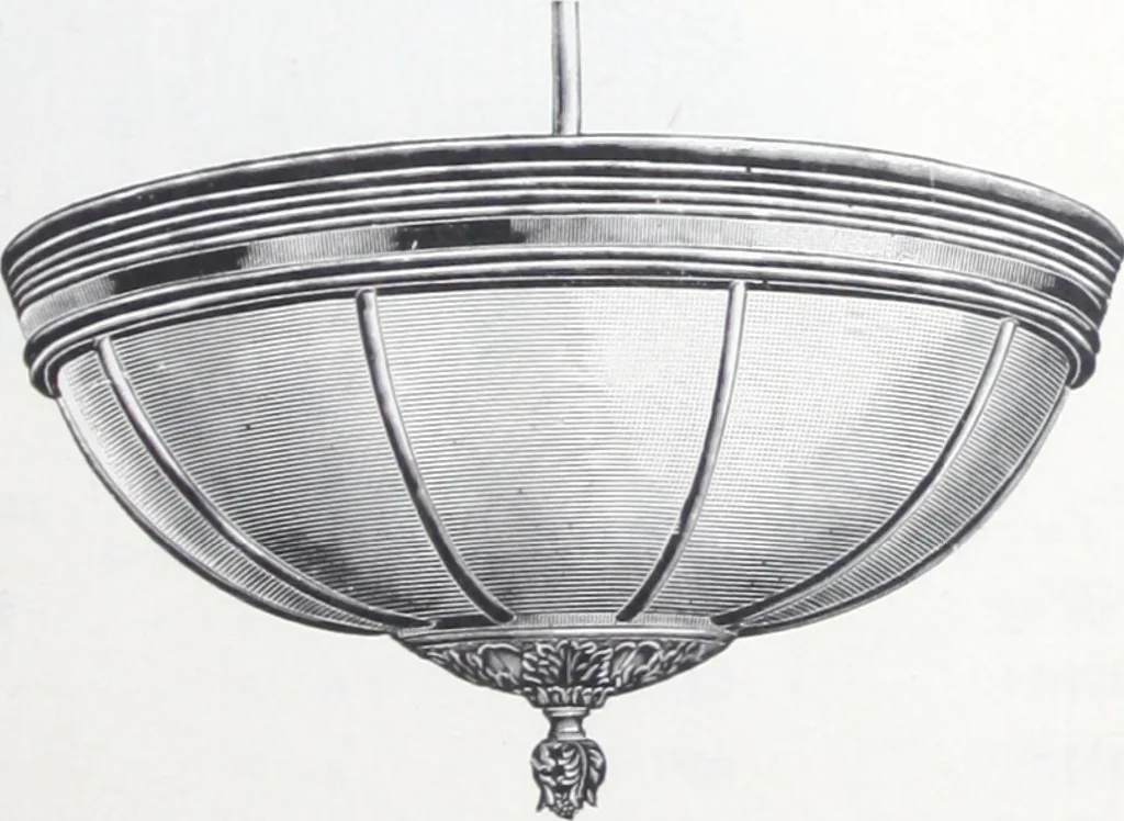 An illustration from Frink's patent reflectors for electric and combination fixtures : for lighting churches, halls, banks ..., 1898, leaf 24