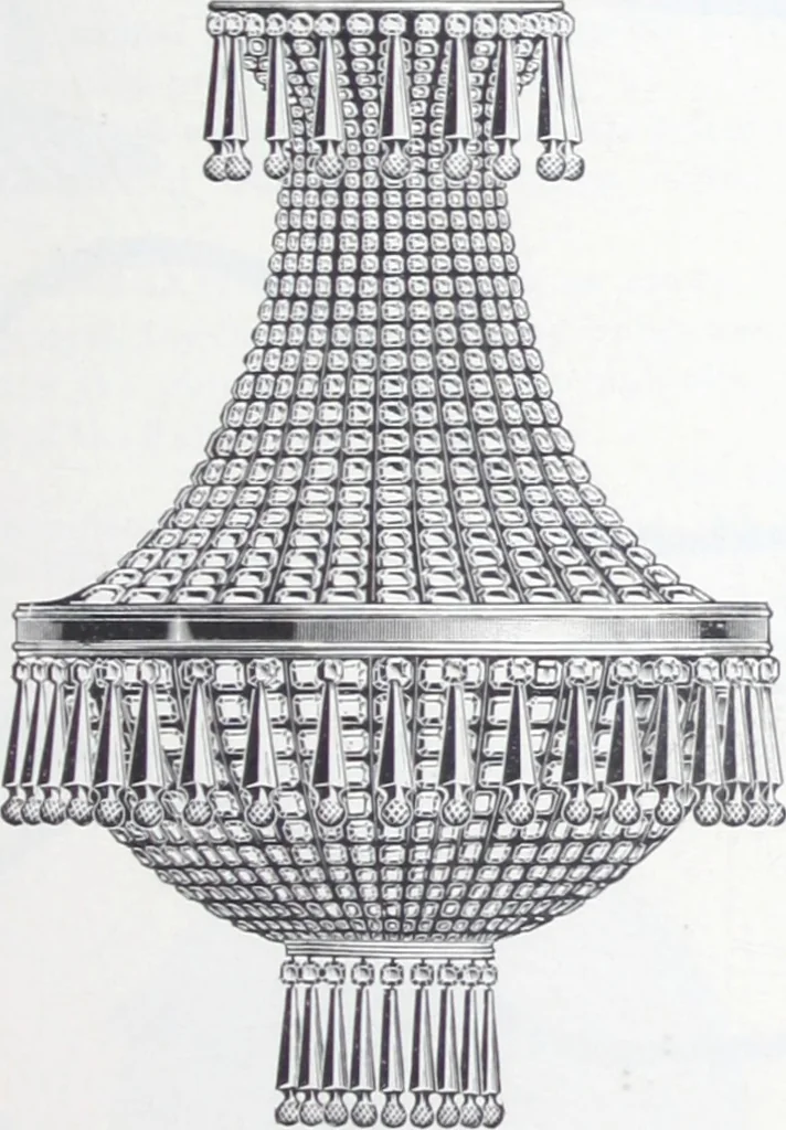 An illustration from Frink's patent reflectors for electric and combination fixtures : for lighting churches, halls, banks ..., 1898, leaf 40