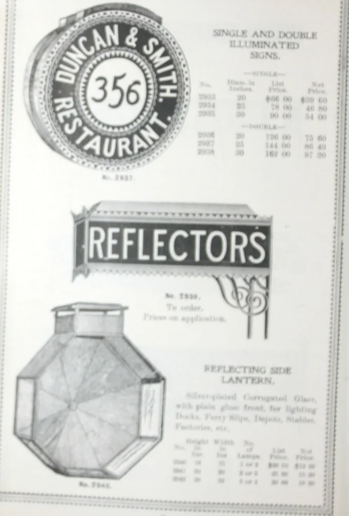 An illustration from Frink's patent reflectors for electric and combination fixtures : for lighting churches, halls, banks ..., 1898, leaf 47