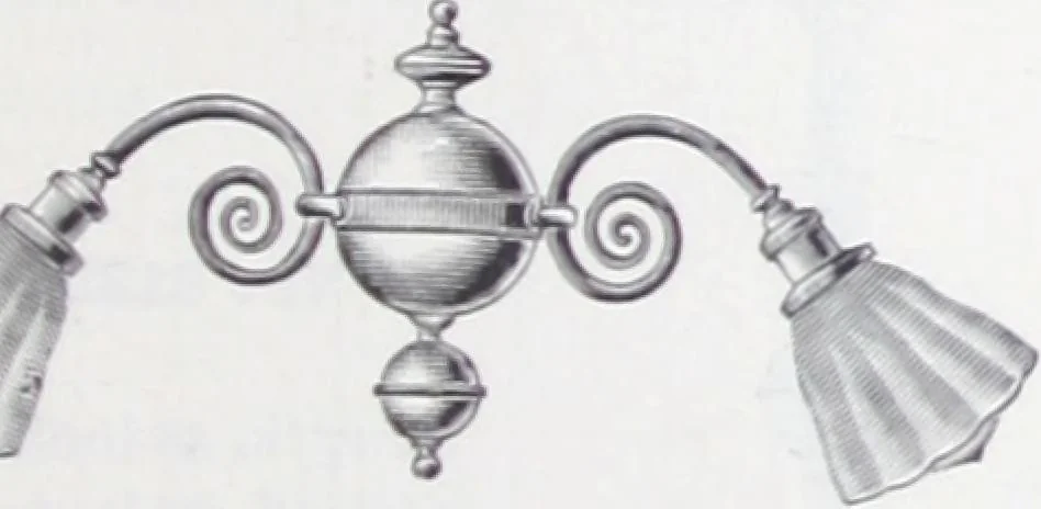 An illustration from Frink's patent reflectors for electric and combination fixtures : for lighting churches, halls, banks ..., 1898, leaf 52