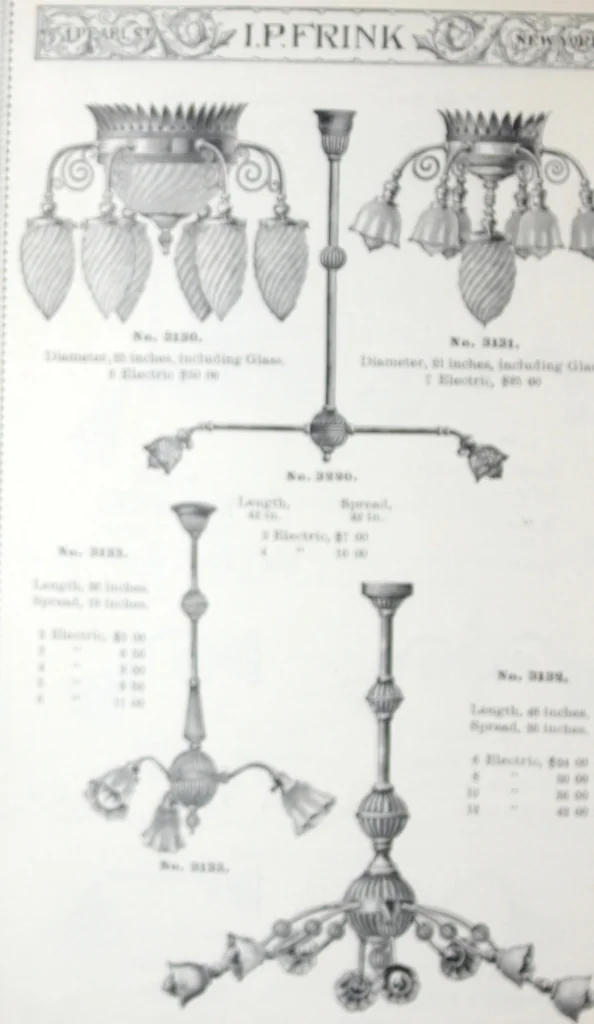 An illustration from Frink's patent reflectors for electric and combination fixtures : for lighting churches, halls, banks ..., 1898, leaf 53