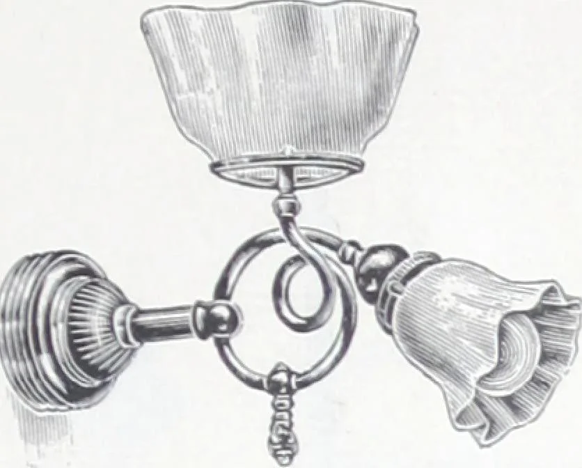 An illustration from Frink's patent reflectors for electric and combination fixtures : for lighting churches, halls, banks ..., 1898, leaf 54
