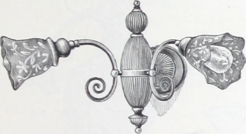 An illustration from Frink's patent reflectors for electric and combination fixtures : for lighting churches, halls, banks ..., 1898, leaf 54