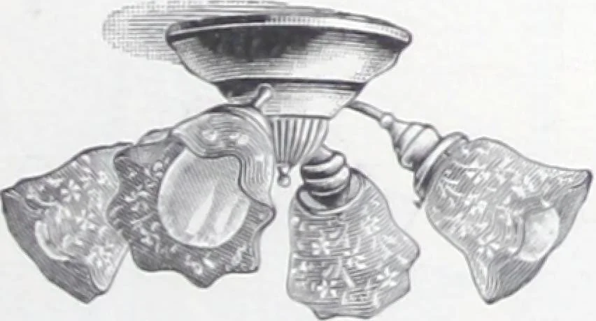 An illustration from Frink's patent reflectors for electric and combination fixtures : for lighting churches, halls, banks ..., 1898, leaf 54