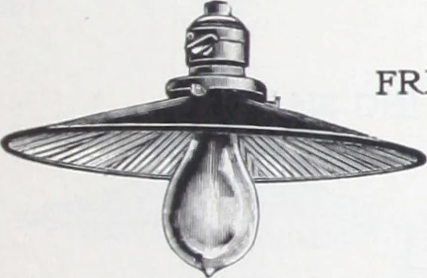 An illustration from Frink's patent reflectors for electric and combination fixtures : for lighting churches, halls, banks ..., 1898, leaf 6