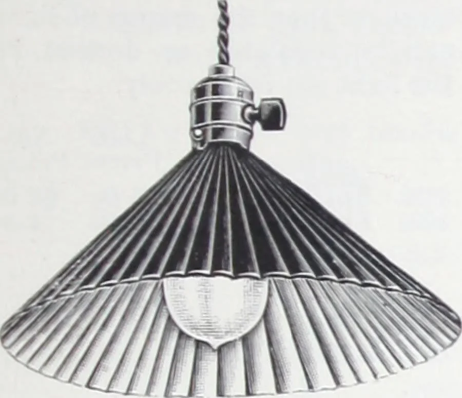 An illustration from Frink's patent reflectors for electric and combination fixtures : for lighting churches, halls, banks ..., 1898, leaf 8