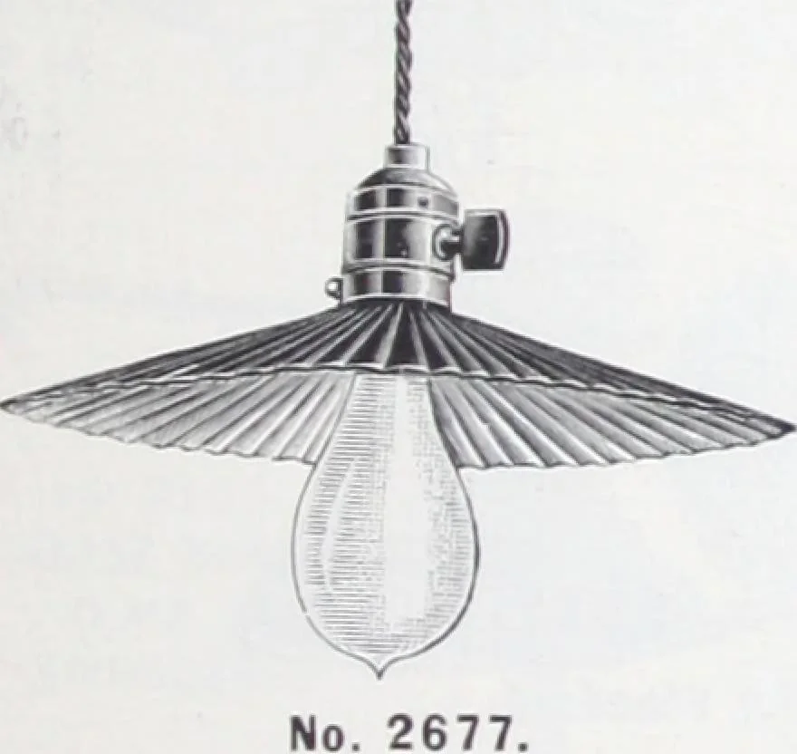 An illustration from Frink's patent reflectors for electric and combination fixtures : for lighting churches, halls, banks ..., 1898, leaf 8