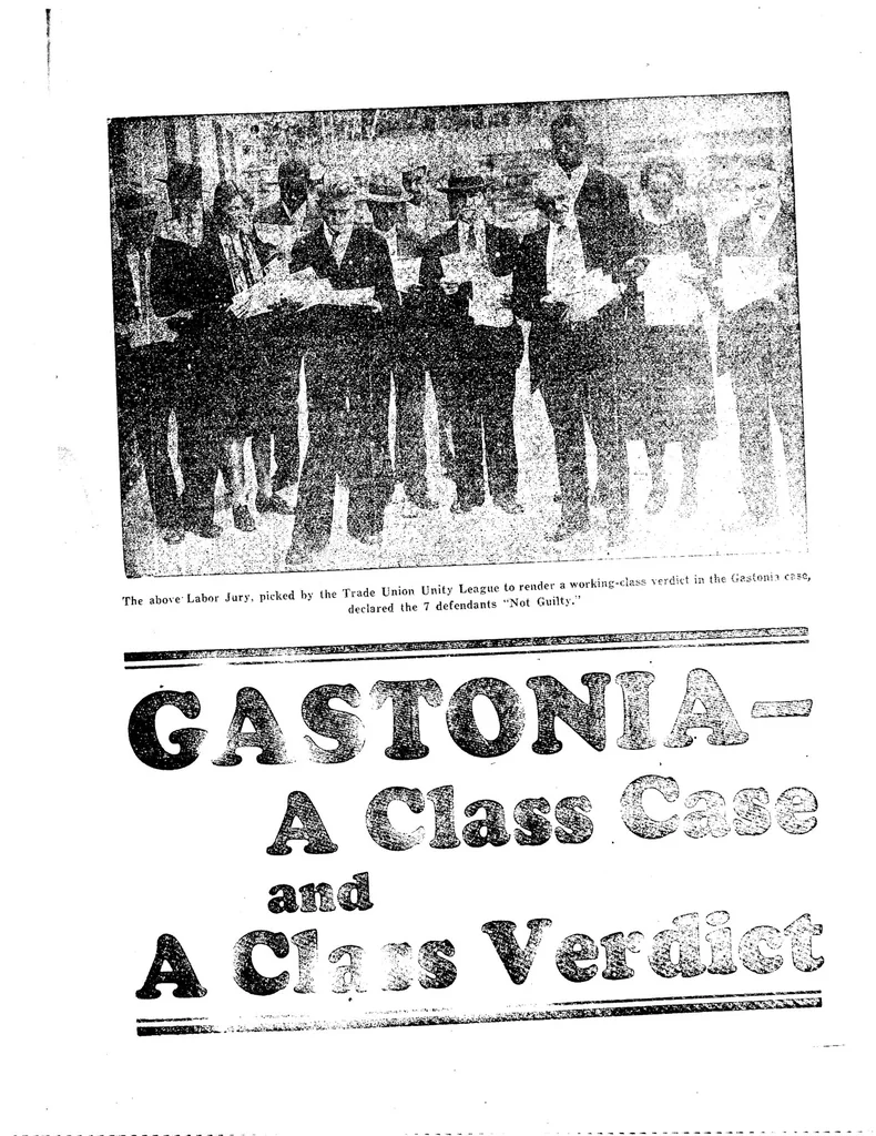 An illustration from Gastonia : a class case and a class verdict., 1929, leaf 1