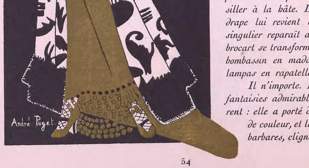 An illustration from Gazette du bon ton : arts, modes & frivolités, 1914, leaf 104