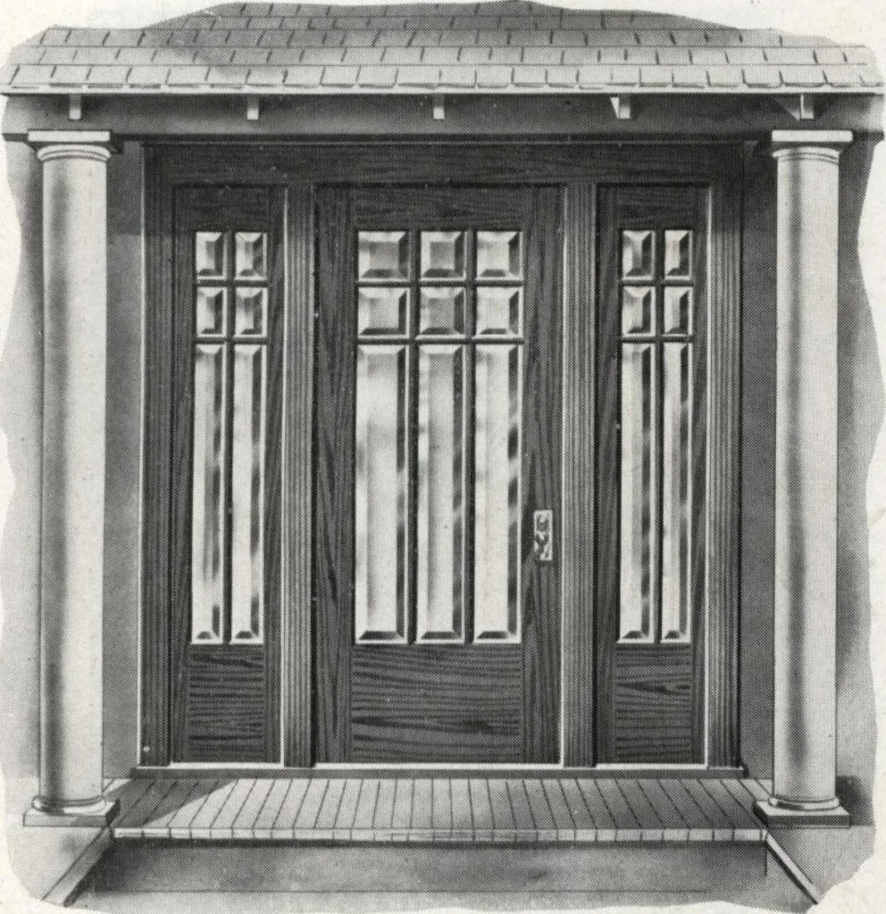 An illustration from General catalog 1917 including official sash and door price list, 1917, leaf 124