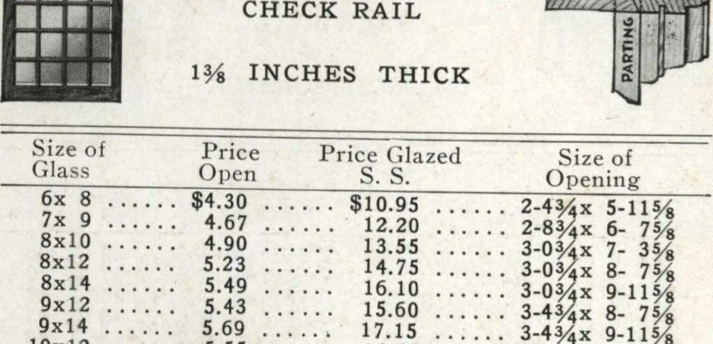 An illustration from General catalog 1917 including official sash and door price list, 1917, leaf 25
