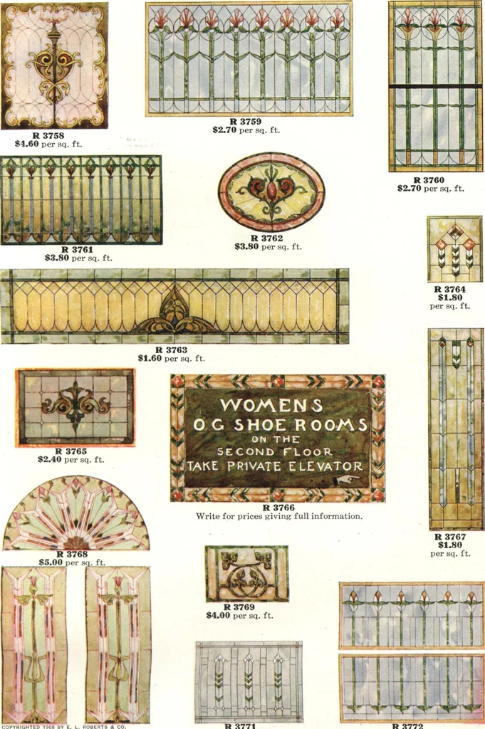 An illustration from General catalogue of E.L. Roberts & Co., wholesale manufacturers of doors, glazed sash, blinds: no. 600, 1908, leaf 315
