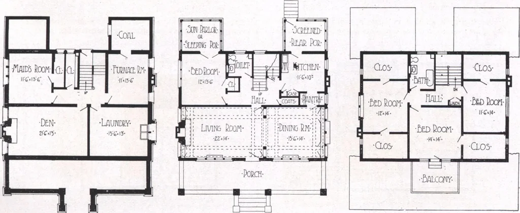 An illustration from Modern building ideas and plans, 1913, leaf 16
