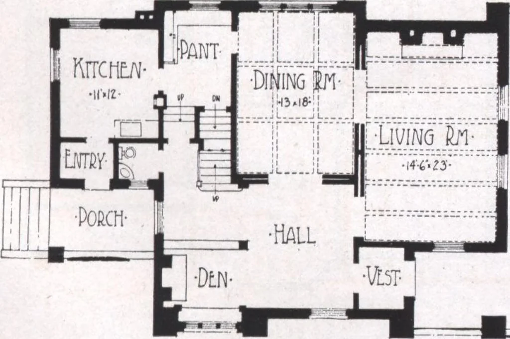 An illustration from Modern building ideas and plans, 1913, leaf 18