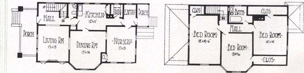 An illustration from Modern building ideas and plans, 1913, leaf 19