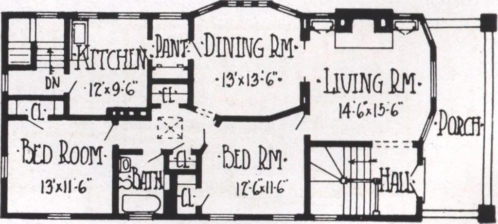 An illustration from Modern building ideas and plans, 1913, leaf 21